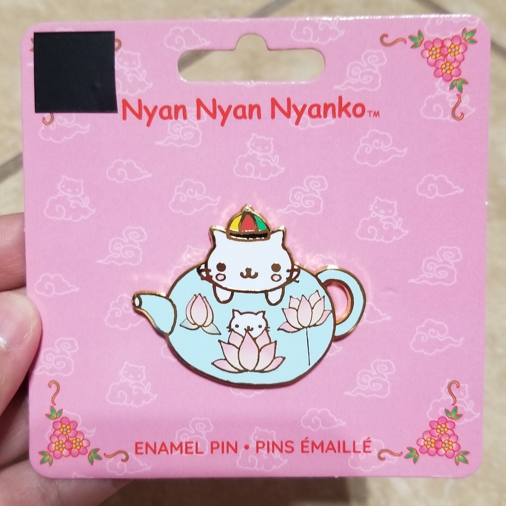 San-X Nyan Nyan Nyanko Teapot Enamel Pin